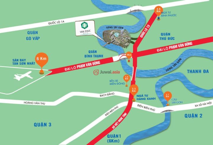 越南胡志明市中心地图展示